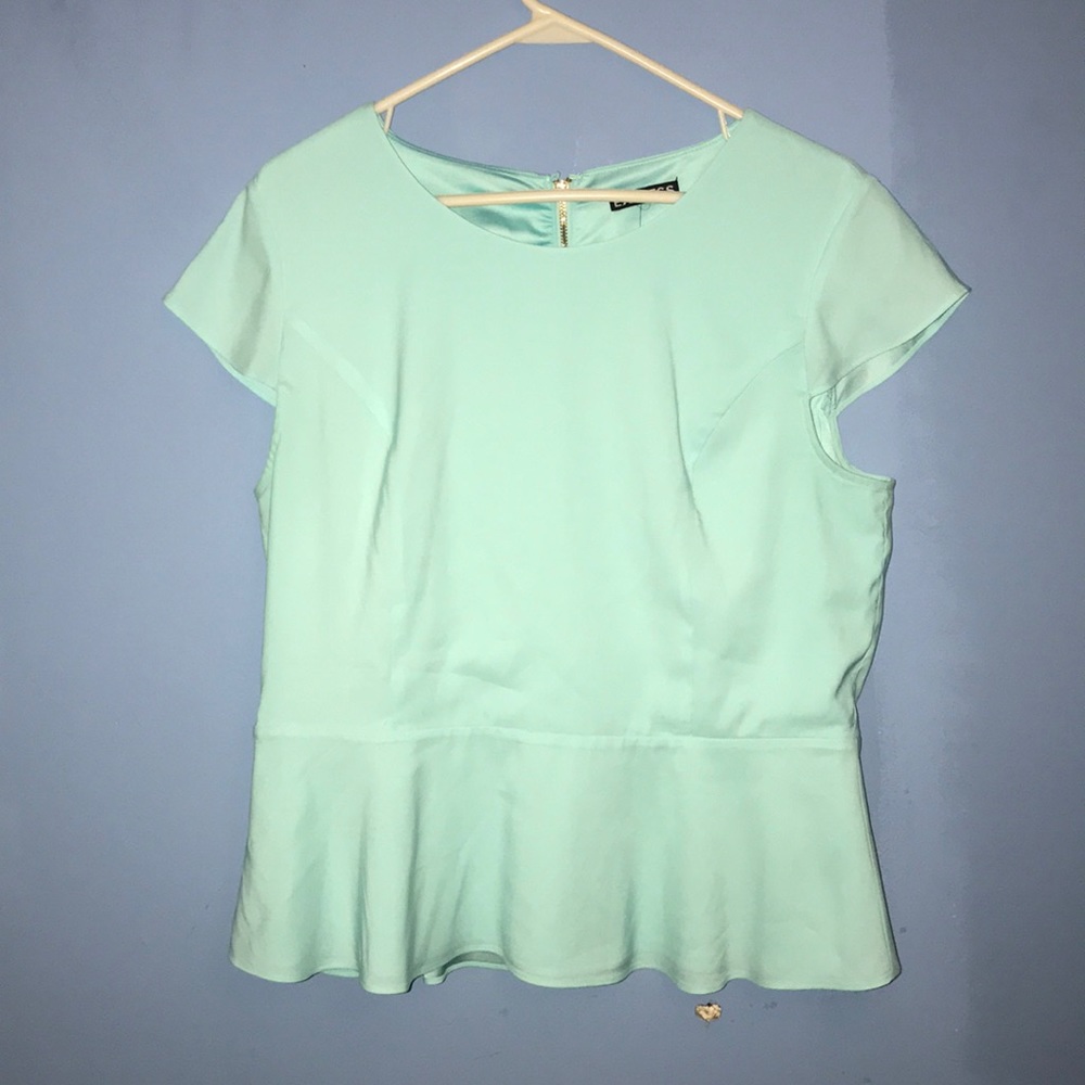 Green peplum shirt